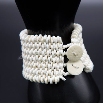 BEVERLY SMART souples Bracelet à 4 Brins en Coquille d'Œuf d'Autruche Durable