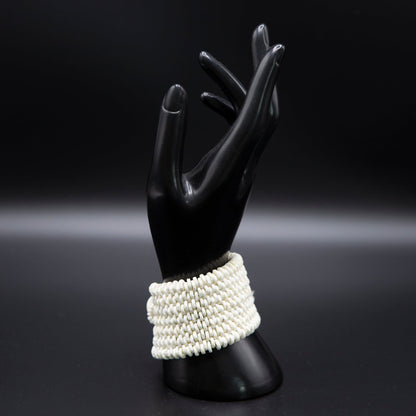 BEVERLY SMART souples Bracelet à 4 Brins en Coquille d'Œuf d'Autruche Durable