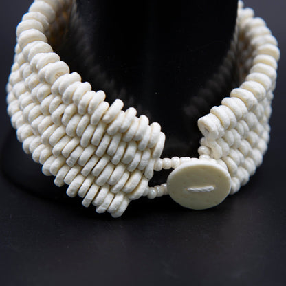 BEVERLY SMART souples Bracelet à 4 Brins en Coquille d'Œuf d'Autruche Durable
