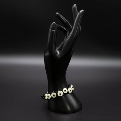 BEVERLY SMART souples Bracelet discret en perles durables faites en coquille d'œuf d'autruche