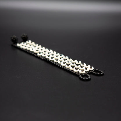 BEVERLY SMART souples Bracelet élégant en perles durables faites à la main en coquille d'œuf d'autruche
