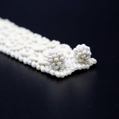 BEVERLY SMART souples Bracelet élégant en perles durables faites à la main en coquille d'œuf d'autruche