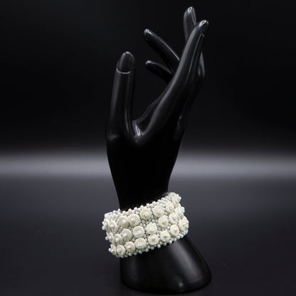 BEVERLY SMART souples Bracelet élégant en perles durables faites à la main en coquille d'œuf d'autruche