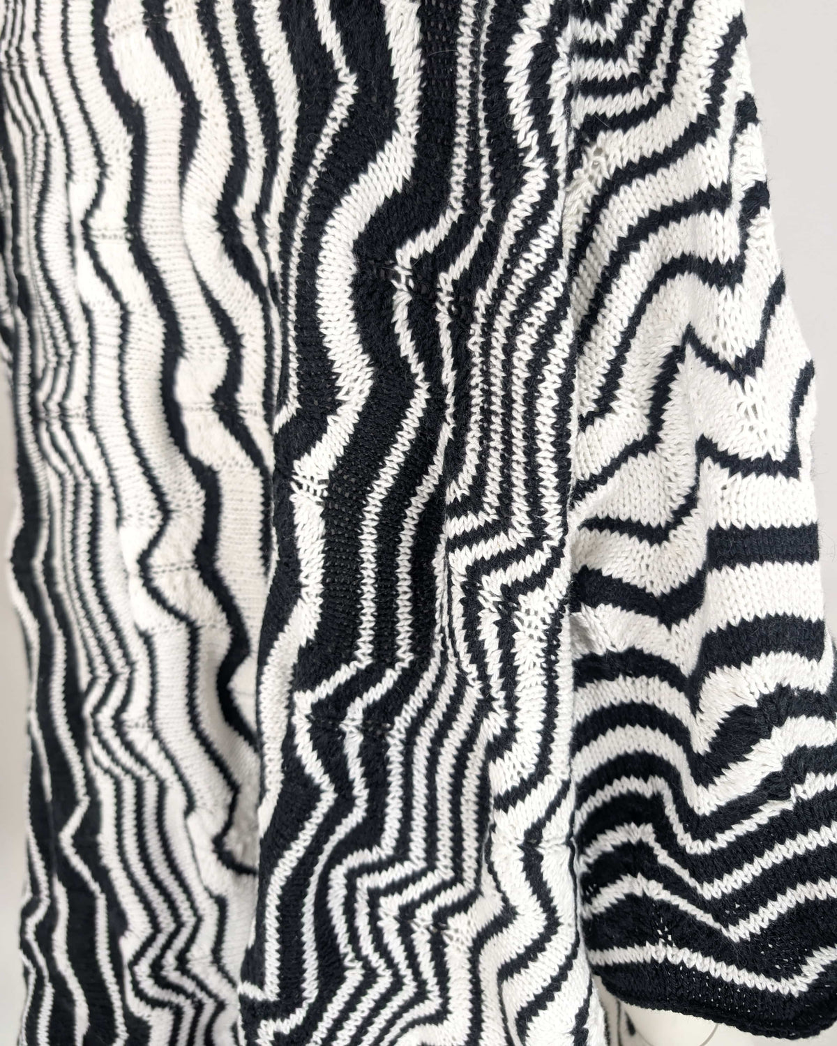 BEVERLY SMART tricots Tunique zigzag, noir et blanc, n° 8