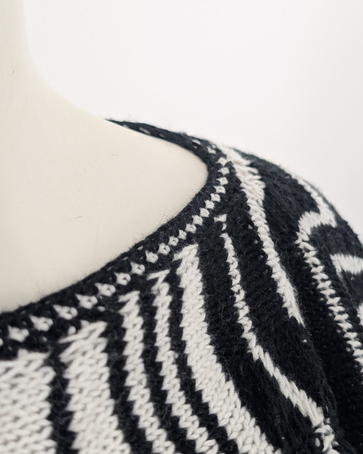 BEVERLY SMART tricots Tunique zigzag, noir et blanc, n° 8