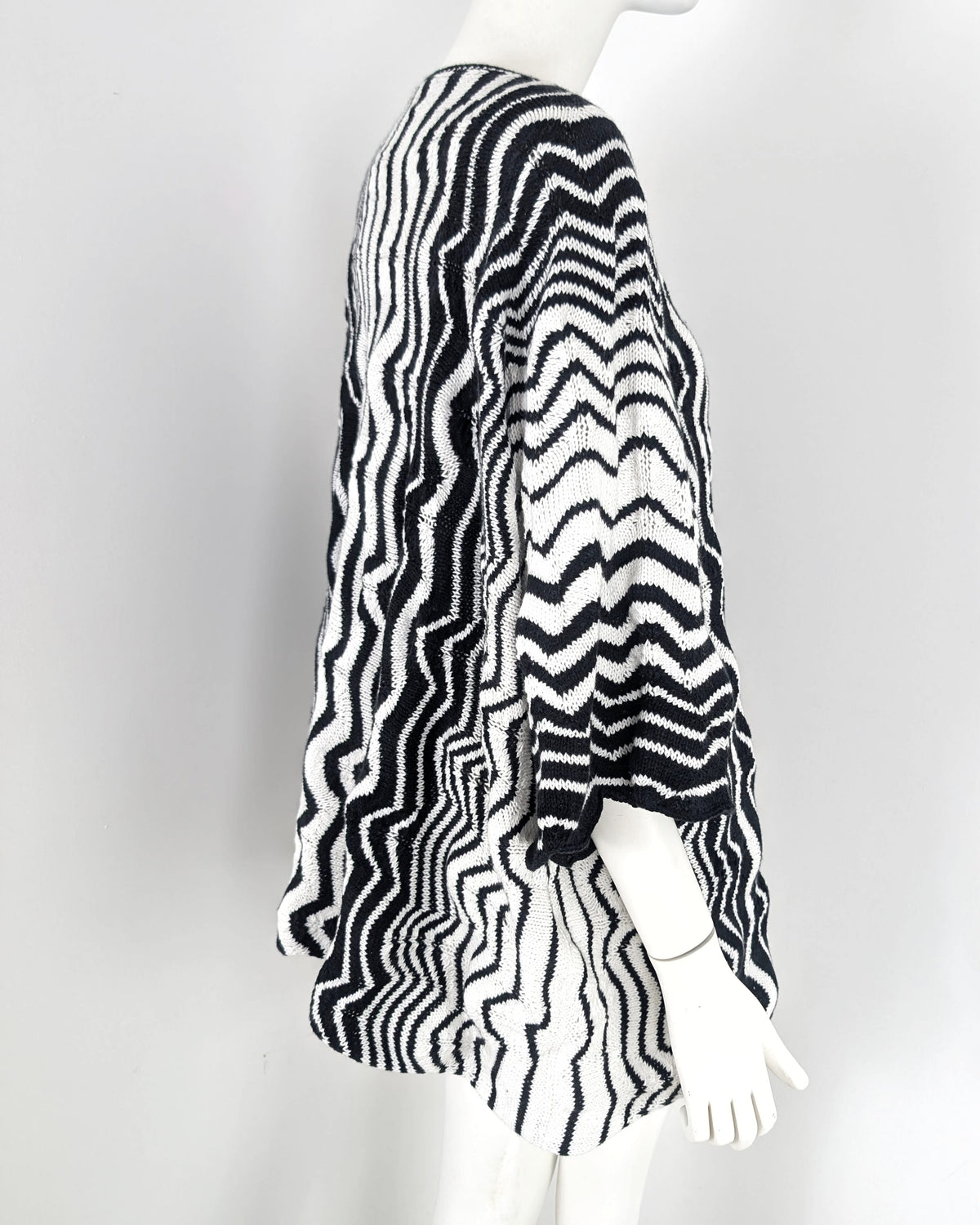 BEVERLY SMART tricots Tunique zigzag, noir et blanc, n° 8