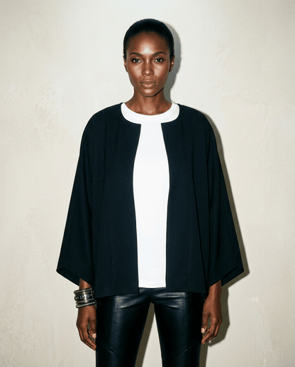 Handcrafted oversized unstructured jacket from Beverly Smart's artisanal designer fashion collection