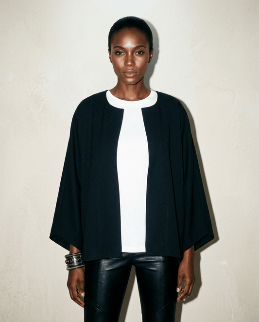 BEVERLY SMART veste Veste kimono noire oversize
