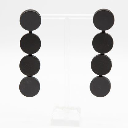BEVERLY SMART Earrings Boucles d'oreilles contemporaines en rondelles de cuir