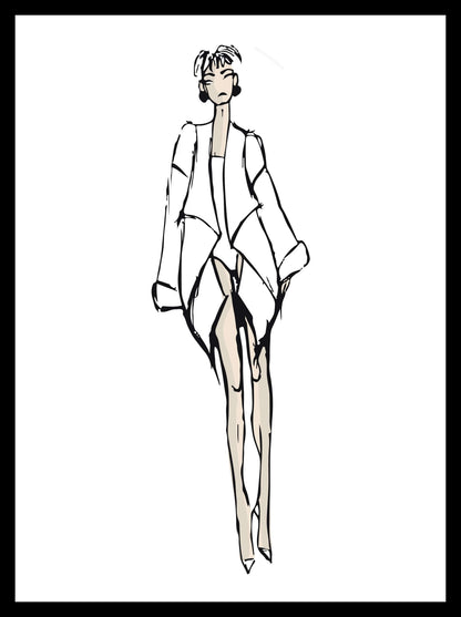 HEIDI, veste au col châle en croquis beverly smart