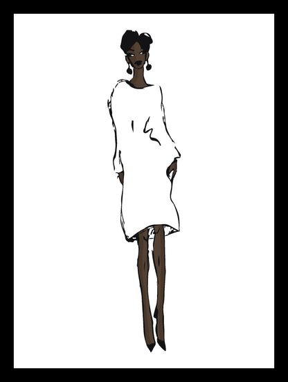 HELENE, robe-tunique en croquis beverly smart