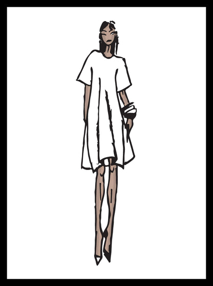 MARNIE, robe simple en croquis beverly smart