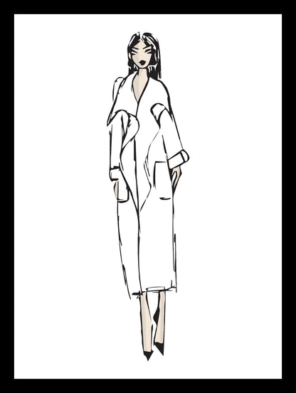 NICOLE, manteau destructuré en croquis beverly smart