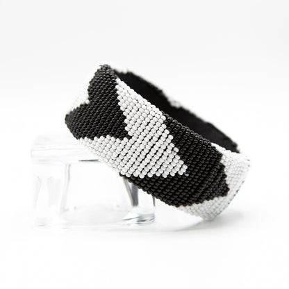 BEVERLY SMART manchettes Bracelet manchette en perles de verre élégant, souple