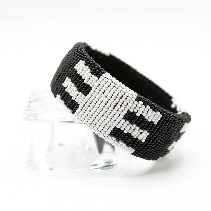 BEVERLY SMART manchettes Bracelet manchette en perles de verre élégant, souple