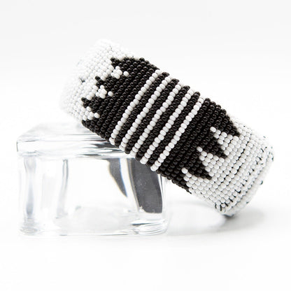BEVERLY SMART manchettes Style 2 Bracelet manchette en perles de verre élégant, souple