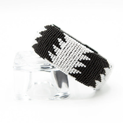 BEVERLY SMART manchettes Style 5 Bracelet manchette en perles de verre élégant, souple