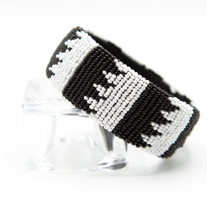 BEVERLY SMART manchettes Style 7 Bracelet manchette en perles de verre élégant, souple