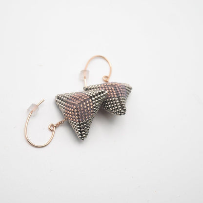 BEVERLY SMART Pendantes argent/cuivre Boucles d'oreille LES 12 APOTRES en perles de rocaille japonaises