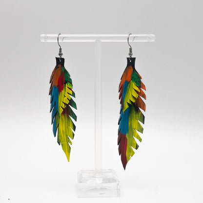 BEVERLY SMART Pendantes Boucles d'oreilles feuilles en caoutchouc recyclé