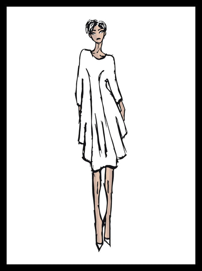 BEVERLY SMART robe ROBE coupe diamant, noire, alliée de toutes les silhouettes