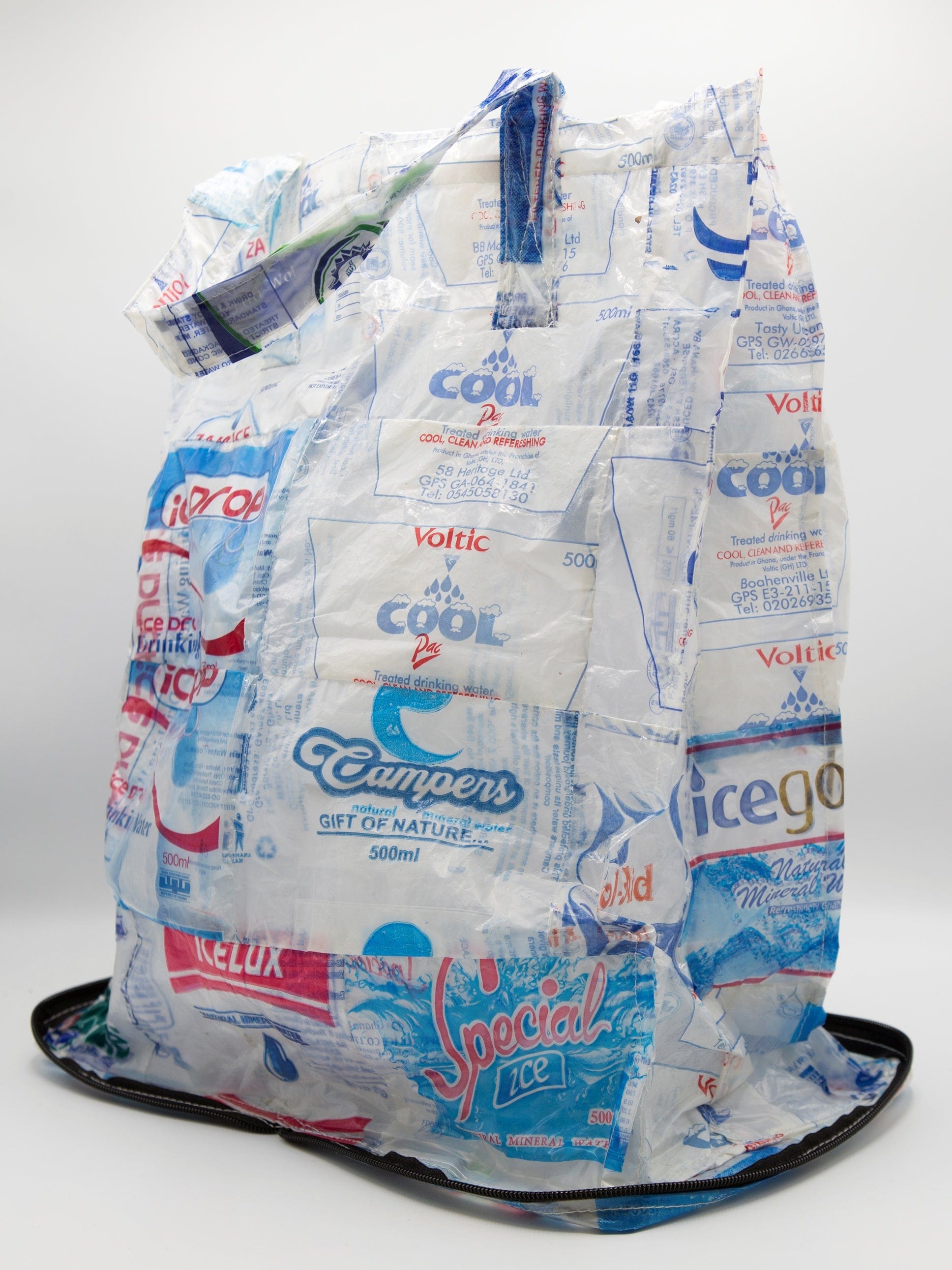 Sachet plastique 50% recyclé zip double poche ecologique et  eco-res^ponsable