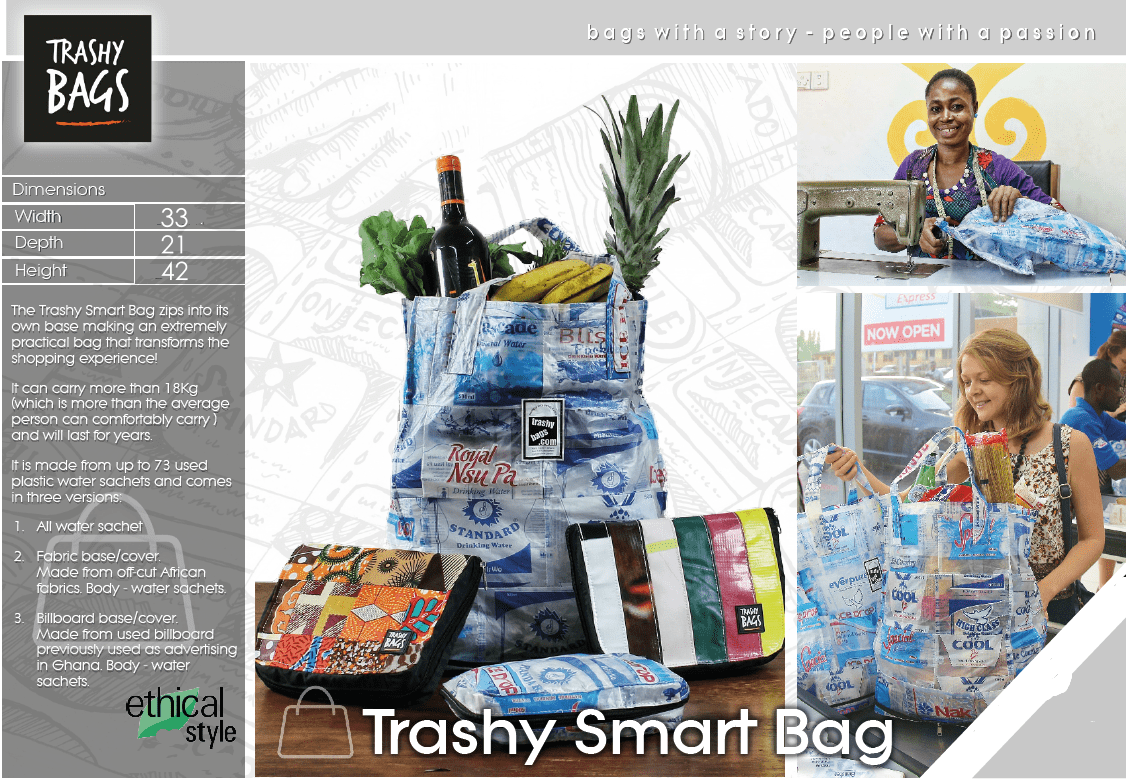 Trashy Smart Bag - ecological bag recycled from drinking water bags