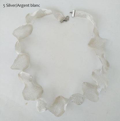BEVERLY SMART Sautoirs 5 argent Collier en filet tricoté