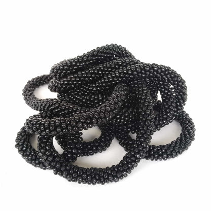 BEVERLY SMART Sautoirs Opéra 70cm / Noir Collier de perles en verre, simple et élégant - les classiques