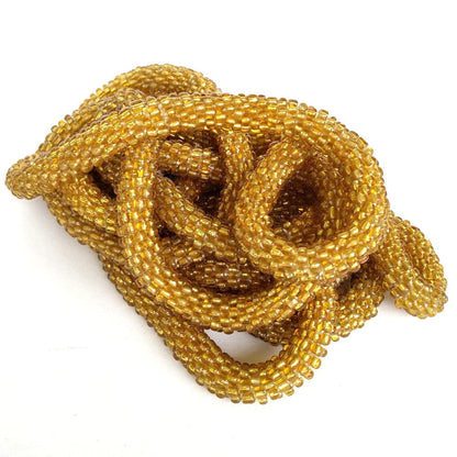 BEVERLY SMART Sautoirs Rope 96cm / Dorée Collier de perles en verre, simple et élégant - les classiques