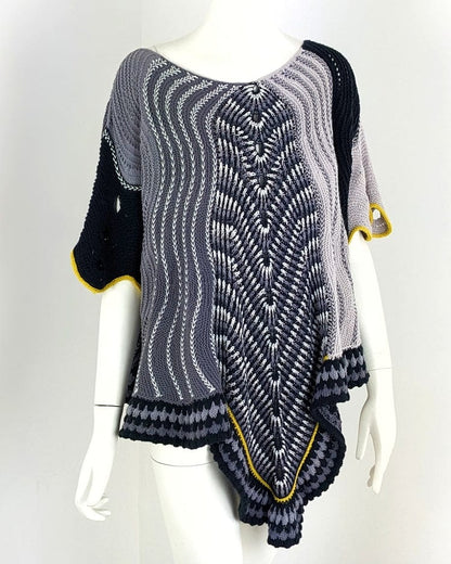 BEVERLY SMART tricots Top tricoté main en coton pur WAVES