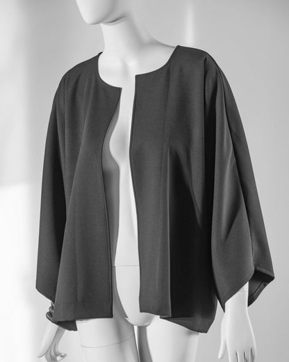 Handcrafted oversized unstructured jacket from Beverly Smart's artisanal designer fashion collection