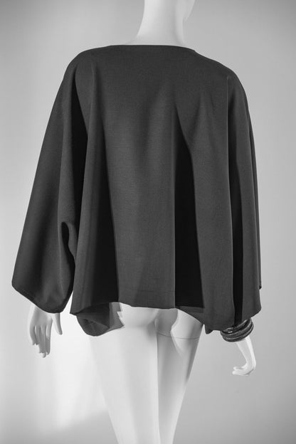 Handcrafted oversized unstructured jacket from Beverly Smart's artisanal designer fashion collection